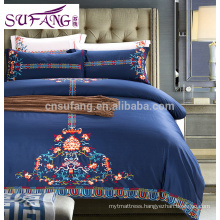 4pcs cotton embroidery bed sheet/design home textile/bed sheet set